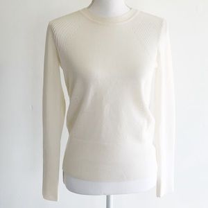 Athleta Detailed Cream Sweater